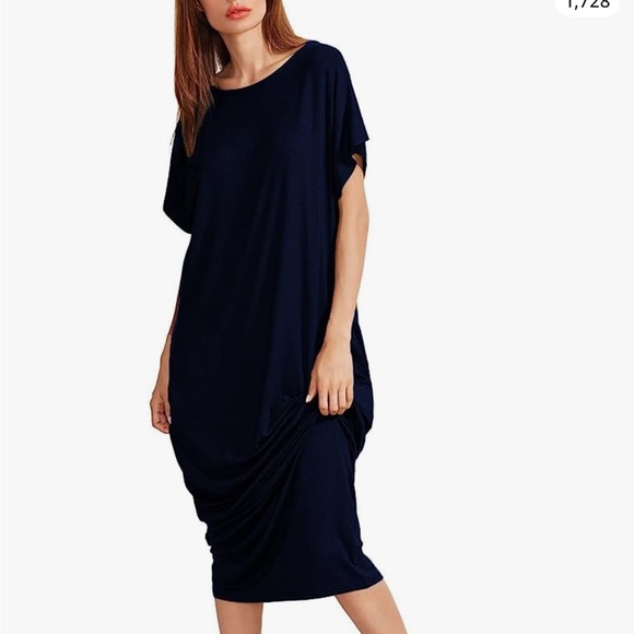 NWT short sleeve brown Maxi lounge dress. XL - Picture 6 of 10